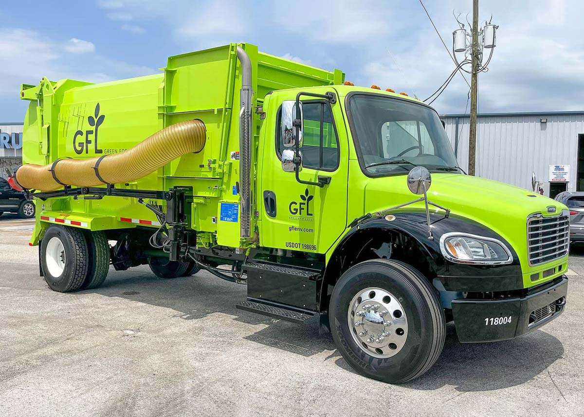 GFL Sideload Garbage Truck With Vac Photos